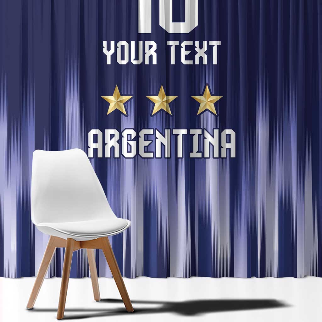 Argentina Football Custom Window Curtain Vamos La Albiceleste Vintage