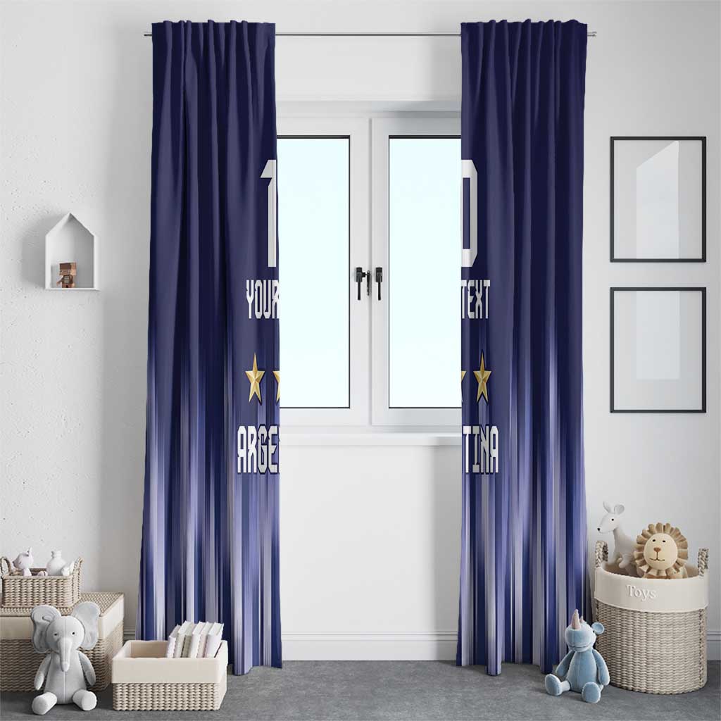 Argentina Football Custom Window Curtain Vamos La Albiceleste Vintage