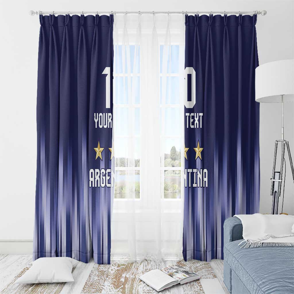 Argentina Football Custom Window Curtain Vamos La Albiceleste Vintage