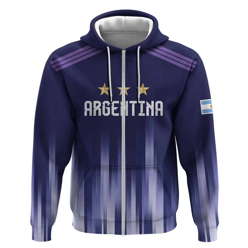 Argentina Football Custom Zip Hoodie Vamos La Albiceleste Vintage