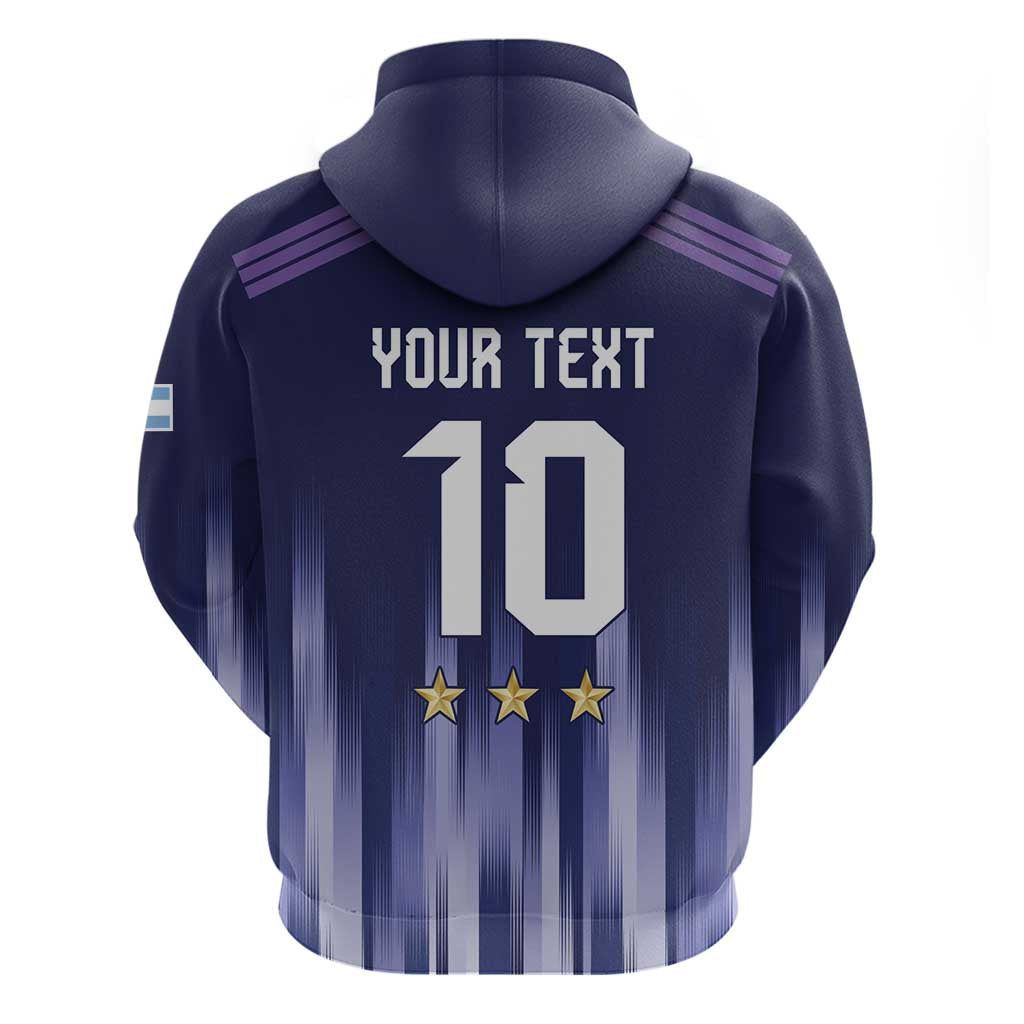 Argentina Football Custom Zip Hoodie Vamos La Albiceleste Vintage