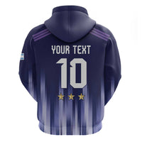 Argentina Football Custom Zip Hoodie Vamos La Albiceleste Vintage