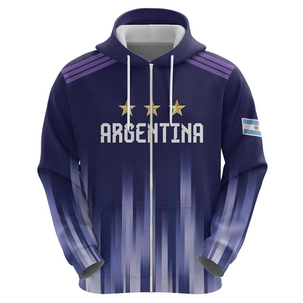 Argentina Football Custom Zip Hoodie Vamos La Albiceleste Vintage