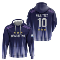 Argentina Football Custom Zip Hoodie Vamos La Albiceleste Vintage