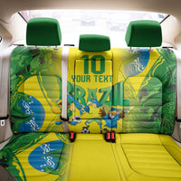 Brazil Football Custom Back Car Seat Cover Brasil Birds Mascot Bora Brasil!