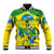 Brazil Football Custom Baseball Jacket Brasil Birds Mascot Bora Brasil!