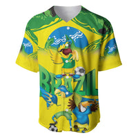 Brazil Football Custom Baseball Jersey Brasil Birds Mascot Bora Brasil!