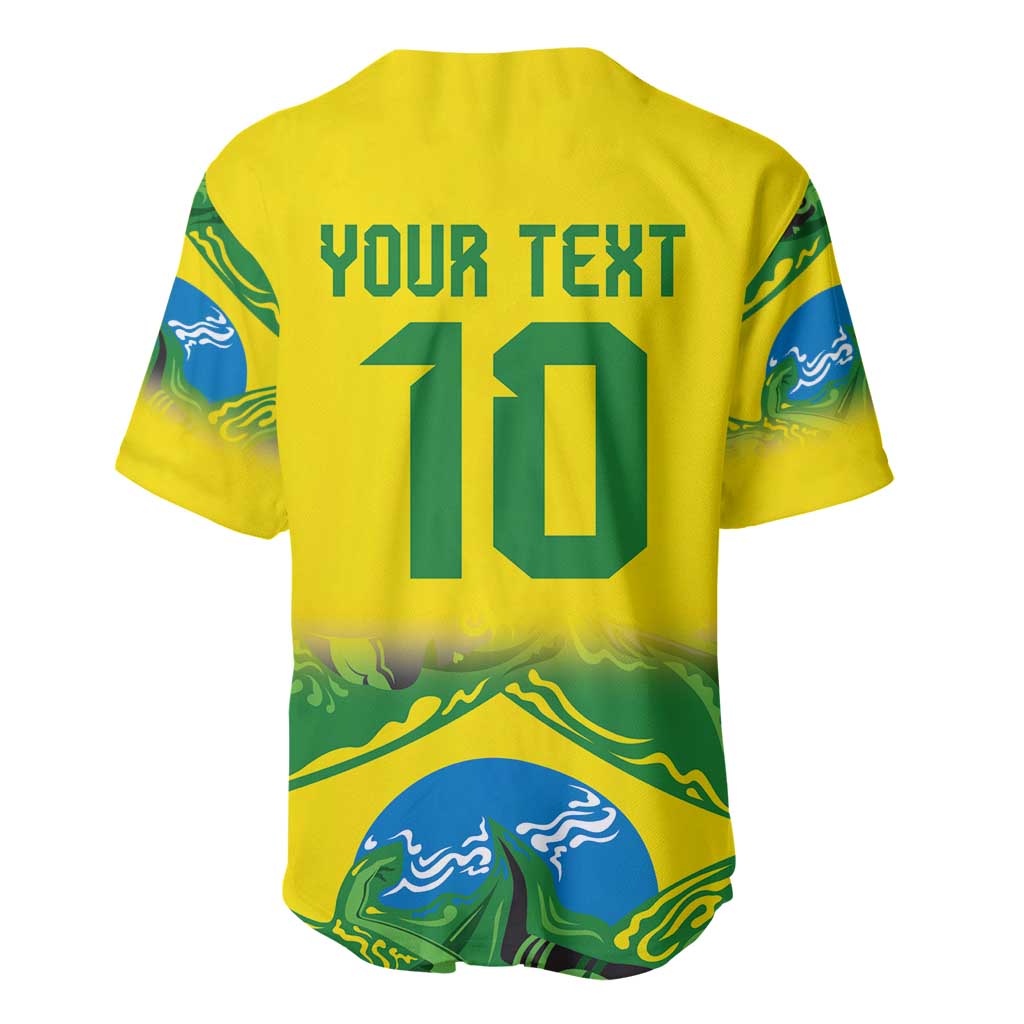 Brazil Football Custom Baseball Jersey Brasil Birds Mascot Bora Brasil!