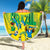 Brazil Football Custom Beach Blanket Brasil Birds Mascot Bora Brasil!