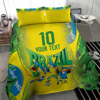 Brazil Football Custom Bedding Set Brasil Birds Mascot Bora Brasil!
