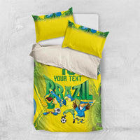 Brazil Football Custom Bedding Set Brasil Birds Mascot Bora Brasil!