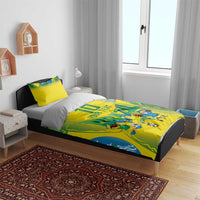 Brazil Football Custom Bedding Set Brasil Birds Mascot Bora Brasil!