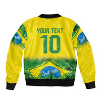 Brazil Football Custom Bomber Jacket Brasil Birds Mascot Bora Brasil!
