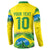 Brazil Football Custom Button Sweatshirt Brasil Birds Mascot Bora Brasil!