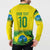 Brazil Football Custom Button Sweatshirt Brasil Birds Mascot Bora Brasil!