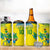 Brazil Football Custom 4 in 1 Can Cooler Tumbler Brasil Birds Mascot Bora Brasil!