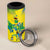Brazil Football Custom 4 in 1 Can Cooler Tumbler Brasil Birds Mascot Bora Brasil!