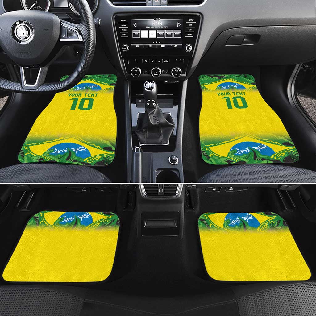 Brazil Football Custom Car Mats Brasil Birds Mascot Bora Brasil!
