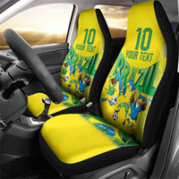 Brazil Football Custom Car Seat Cover Brasil Birds Mascot Bora Brasil!