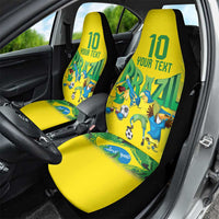 Brazil Football Custom Car Seat Cover Brasil Birds Mascot Bora Brasil!