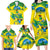 Brazil Football Custom Family Matching Long Sleeve Bodycon Dress and Hawaiian Shirt Brasil Birds Mascot Bora Brasil!
