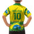 Brazil Football Custom Family Matching Mermaid Dress and Hawaiian Shirt Brasil Birds Mascot Bora Brasil!