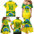 Brazil Football Custom Family Matching Mermaid Dress and Hawaiian Shirt Brasil Birds Mascot Bora Brasil!