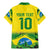 Brazil Football Custom Family Matching Mermaid Dress and Hawaiian Shirt Brasil Birds Mascot Bora Brasil!
