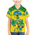 Brazil Football Custom Family Matching Mermaid Dress and Hawaiian Shirt Brasil Birds Mascot Bora Brasil!