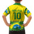 Brazil Football Custom Family Matching Off The Shoulder Long Sleeve Dress and Hawaiian Shirt Brasil Birds Mascot Bora Brasil!