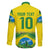 Brazil Football Custom Family Matching Off The Shoulder Long Sleeve Dress and Hawaiian Shirt Brasil Birds Mascot Bora Brasil!