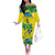 Brazil Football Custom Family Matching Off The Shoulder Long Sleeve Dress and Hawaiian Shirt Brasil Birds Mascot Bora Brasil!