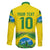 Brazil Football Custom Family Matching Off Shoulder Maxi Dress and Hawaiian Shirt Brasil Birds Mascot Bora Brasil!