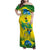 Brazil Football Custom Family Matching Off Shoulder Maxi Dress and Hawaiian Shirt Brasil Birds Mascot Bora Brasil!