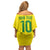 Brazil Football Custom Family Matching Off Shoulder Short Dress and Hawaiian Shirt Brasil Birds Mascot Bora Brasil!