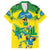 Brazil Football Custom Family Matching Short Sleeve Bodycon Dress and Hawaiian Shirt Brasil Birds Mascot Bora Brasil!