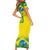 Brazil Football Custom Family Matching Short Sleeve Bodycon Dress and Hawaiian Shirt Brasil Birds Mascot Bora Brasil!