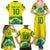 Brazil Football Custom Family Matching Summer Maxi Dress and Hawaiian Shirt Brasil Birds Mascot Bora Brasil!