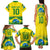 Brazil Football Custom Family Matching Tank Maxi Dress and Hawaiian Shirt Brasil Birds Mascot Bora Brasil!