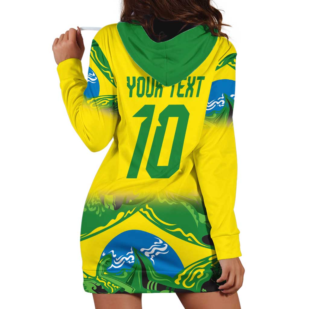 Brazil Football Custom Hoodie Dress Brasil Birds Mascot Bora Brasil!