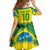 Brazil Football Custom Kid Short Sleeve Dress Brasil Birds Mascot Bora Brasil!