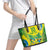 Brazil Football Custom Leather Tote Bag Brasil Birds Mascot Bora Brasil!