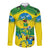 Brazil Football Custom Long Sleeve Button Shirt Brasil Birds Mascot Bora Brasil!