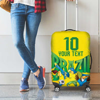 Brazil Football Custom Luggage Cover Brasil Birds Mascot Bora Brasil!