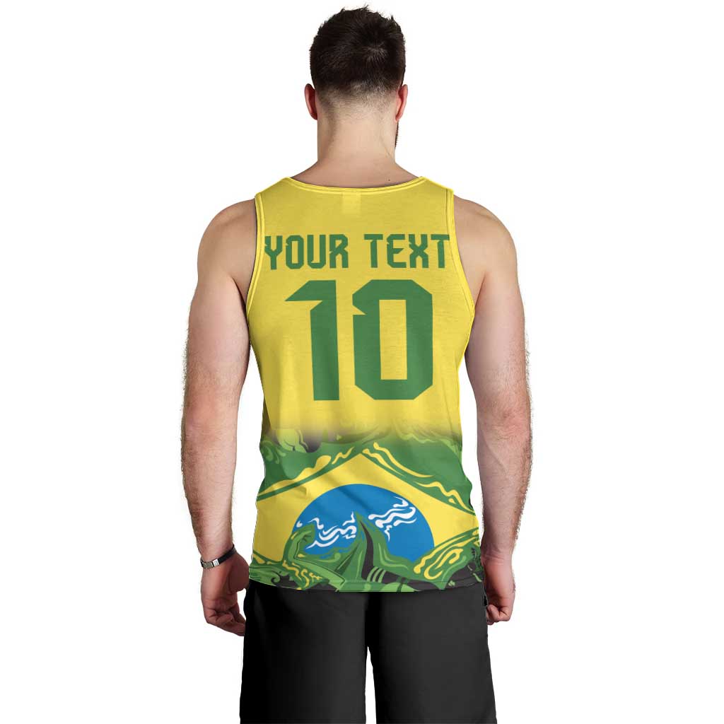 Brazil Football Custom Men Tank Top Brasil Birds Mascot Bora Brasil!