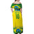 Brazil Football Custom Off Shoulder Maxi Dress Brasil Birds Mascot Bora Brasil!