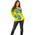 Brazil Football Custom Off Shoulder Sweater Brasil Birds Mascot Bora Brasil!