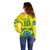 Brazil Football Custom Off Shoulder Sweater Brasil Birds Mascot Bora Brasil!