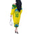 Brazil Football Custom Off The Shoulder Long Sleeve Dress Brasil Birds Mascot Bora Brasil!