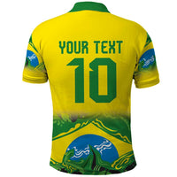 Brazil Football Custom Polo Shirt Brasil Birds Mascot Bora Brasil!